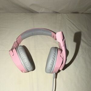 HyperX Cloud Wired Over-Ear Gaming Headset, 3.5mm Jack Boom Mic, Pink/Gray